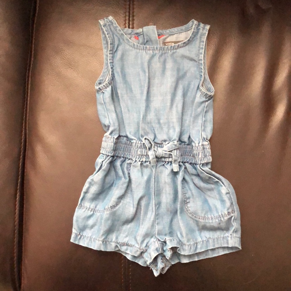 Vince Chambray Romper - 6 months